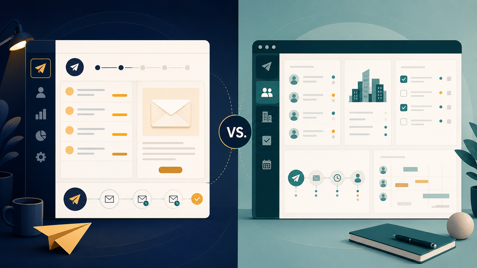 Two email outreach platforms compared for a small sales team